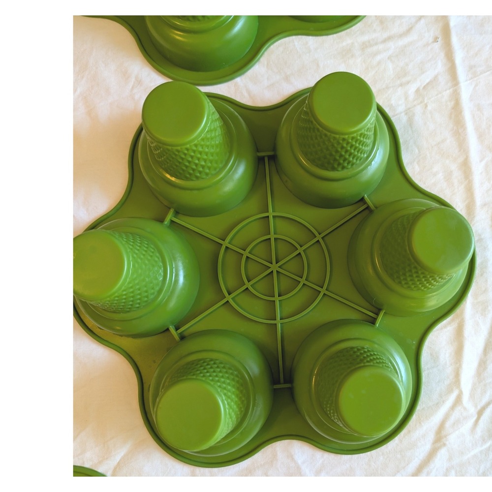 Set of 6 Green Silicone Ice Cream Cone Holder Molds | 36 Total | Dessert Form - Picture 10 of 16